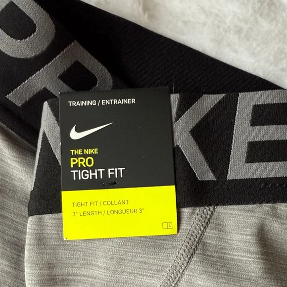 Nike PRO - New With Tags - Women's Athletic Gray Training Shorts - Picture 2 of 5